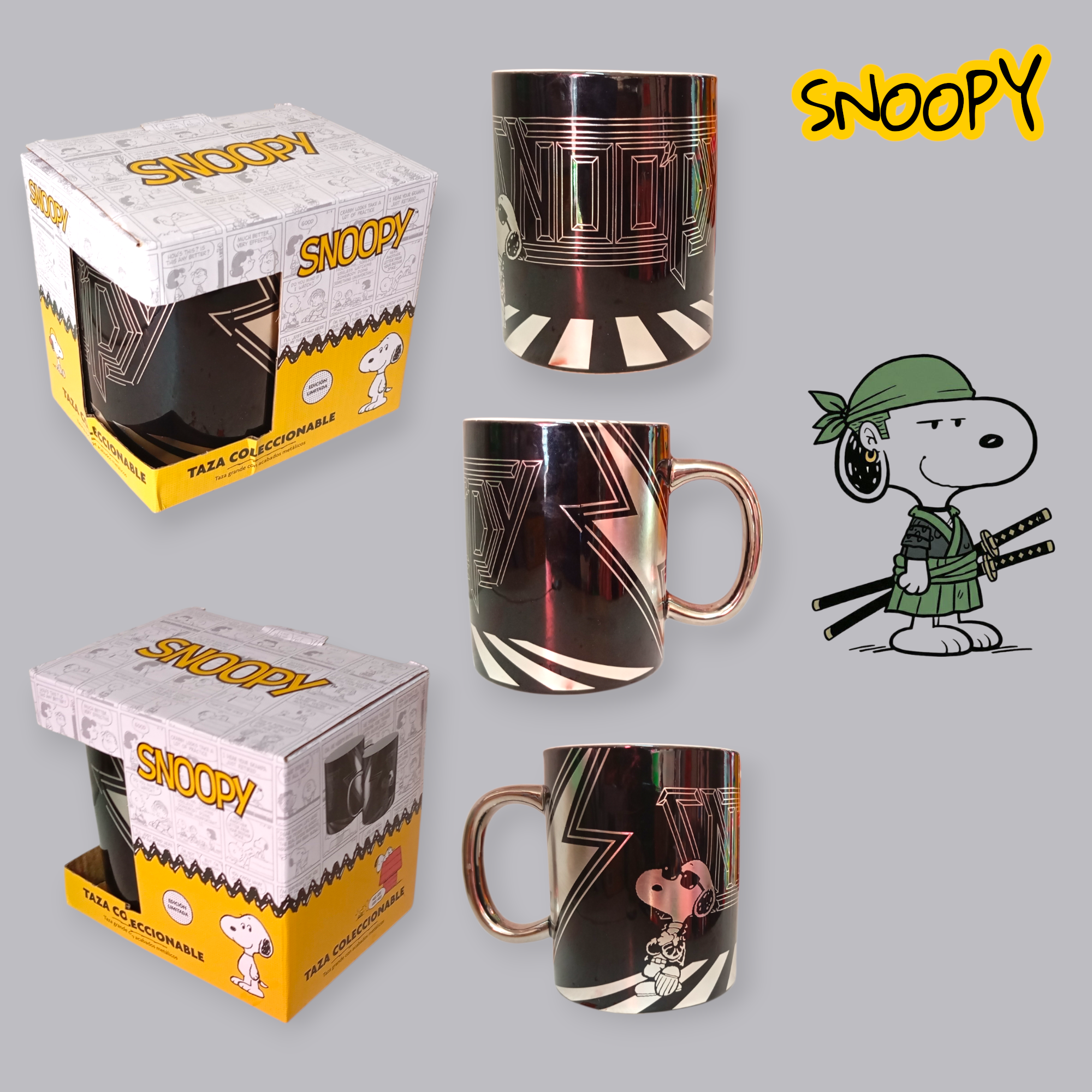 Taza metalizada Snoopy